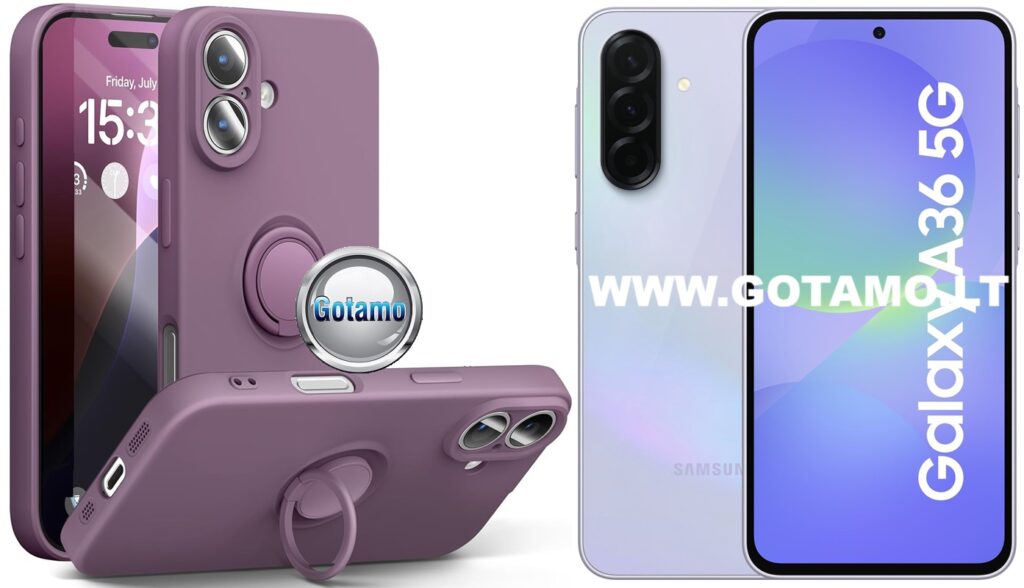B-Hold Plus dėklas Samsung Galaxy A36 violetinės spalvos