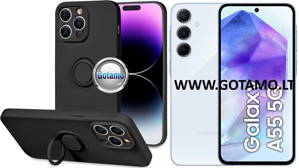 B-Hold Plus dėklas Samsung Galaxy A55 juodos spalvos