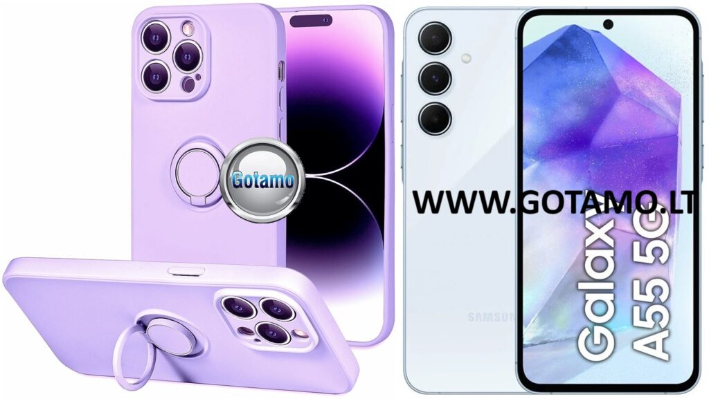 B-Hold Plus dėklas Samsung Galaxy A55 violetinės spalvos
