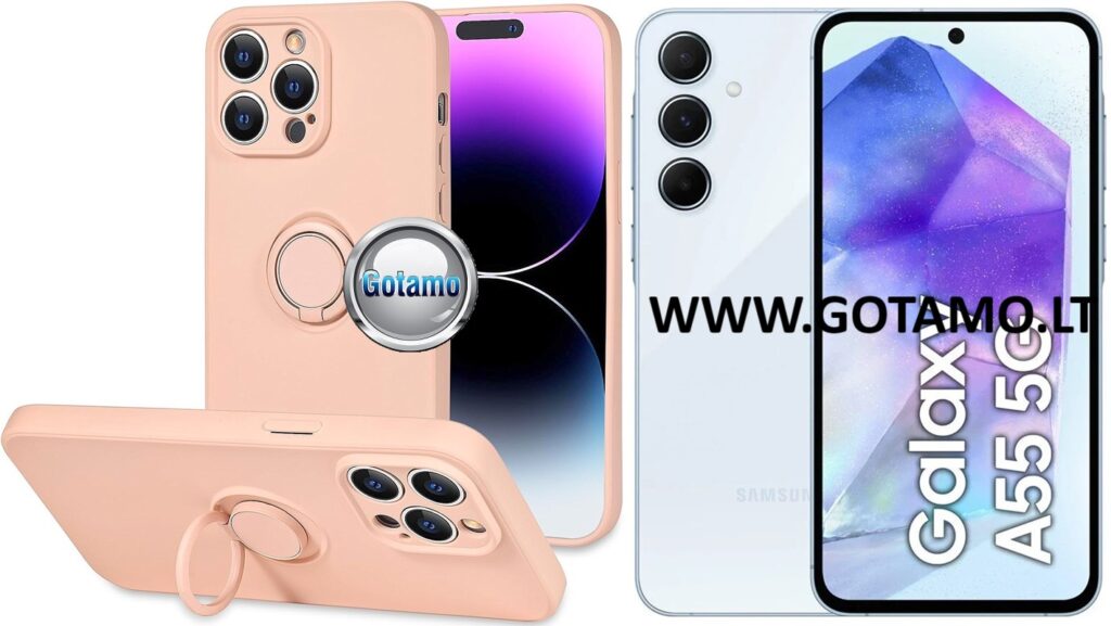 B-Hold Plus dėklas Samsung Galaxy A55 oranžinės spalvos