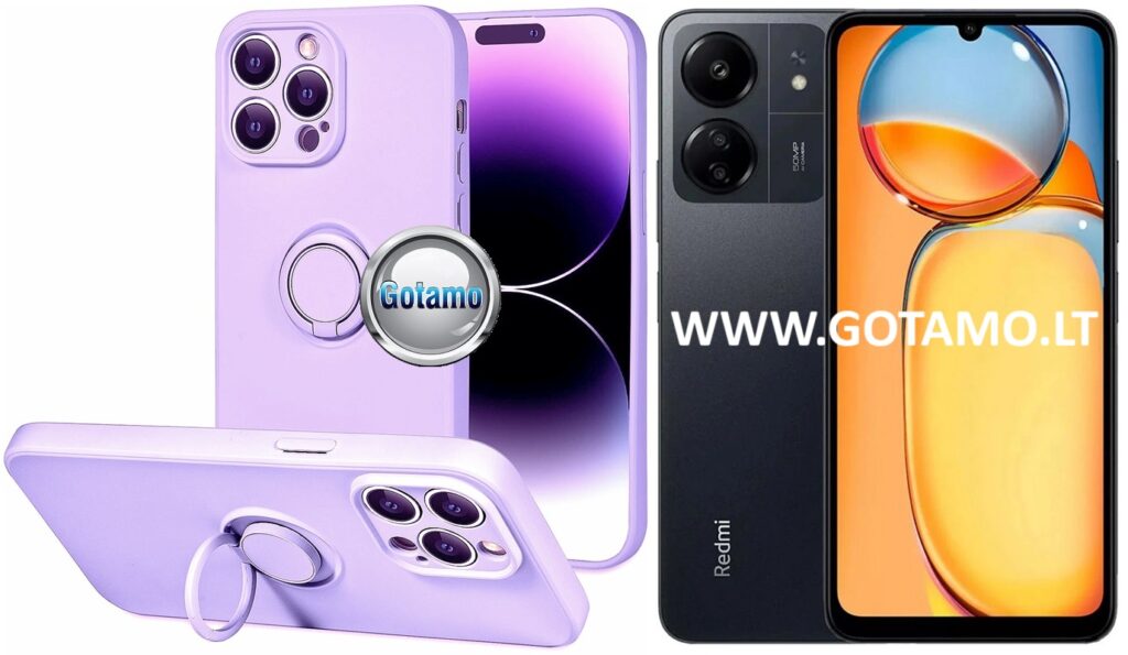 B-Hold Plus dėklas nugarėlė Xiaomi Redmi 13C, Xiaomi Poco C65 telefonams levandų violetinės spalvos