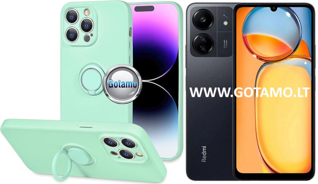 B-Hold Plus dėklas nugarėlė Xiaomi Redmi 13C, Xiaomi Poco C65 telefonams mėtinės spalvos