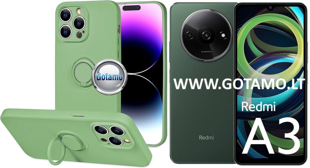 B-Hold Plus dėklas nugarėlė Xiaomi Redmi A3 telefonui mačos žalios spalvos
