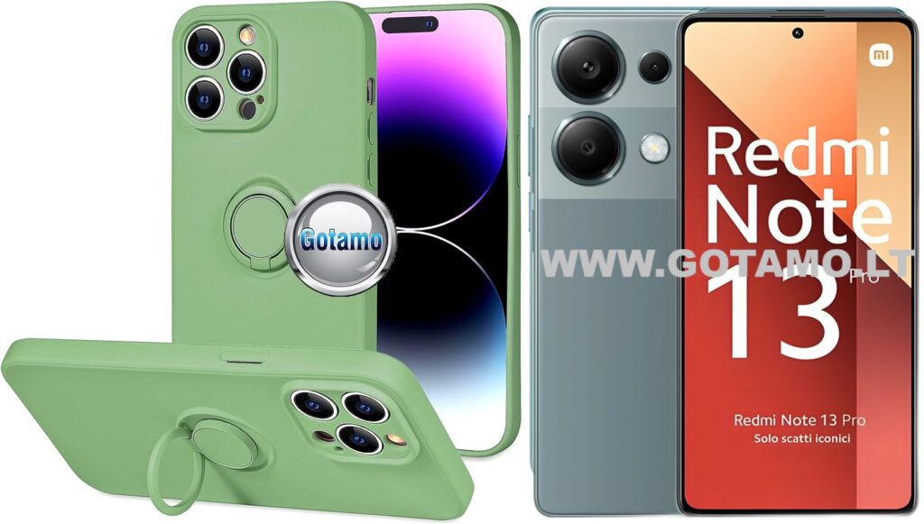 B-Hold Plus dėklas nugarėlė Xiaomi Redmi Note 13 Pro 4G, Xiaomi Poco M6 Pro telefonams mačos žalios spalvos