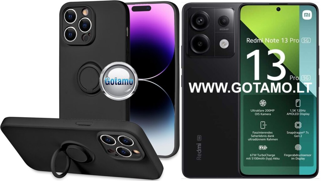 B-Hold Plus dėklas nugarėlė Xiaomi Redmi Note 13 Pro 5G, Xiaomi Poco X6 telefonams juodos spalvos