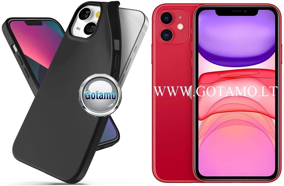 B matte deklas Apple iPhone 11 juodos