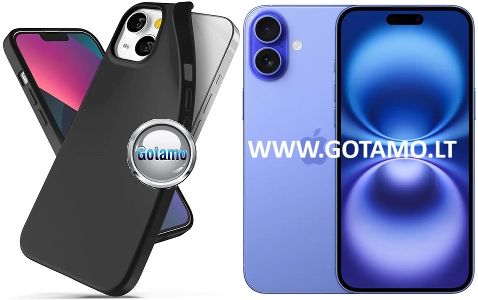 B matte deklas Apple iPhone 16 plus juodos