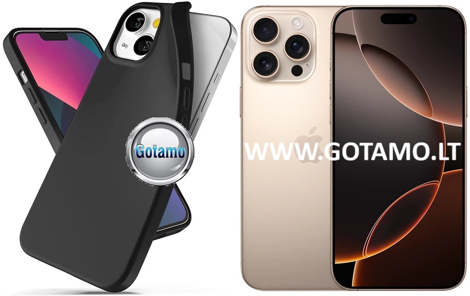 B matte deklas Apple iPhone 16 pro max juodos