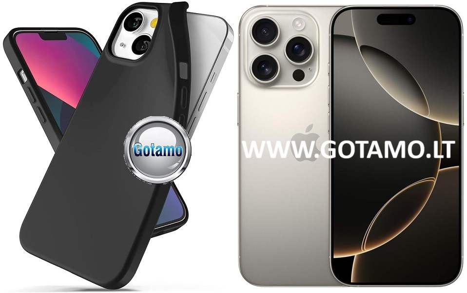 B matte deklas Apple iPhone 16 pro juodos