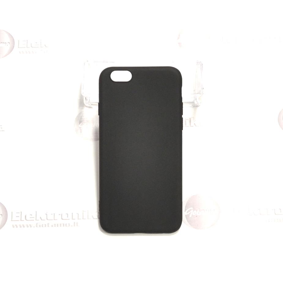 B-matte dėklas nugarėlė Apple iPhone 6 6s mobiliesiems telefonams juodos spalvos 2 B matte dėklas nugarėlė Apple iPhone 6 6s juodos vaizdas iš priekio