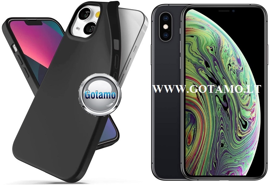 B matte deklas Apple iPhone x xs juodos