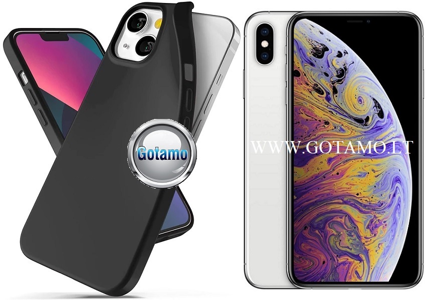 B matte deklas Apple iPhone xs max mobiliajam juodos