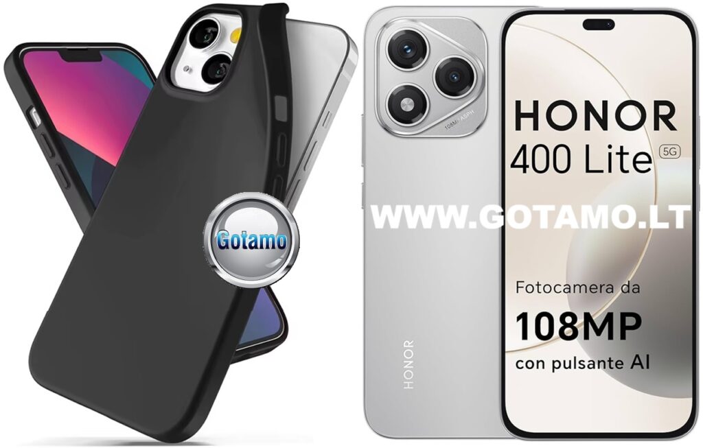 B-matte dėklas nugarėlė Honor 400 Lite telefonui juodos spalvos