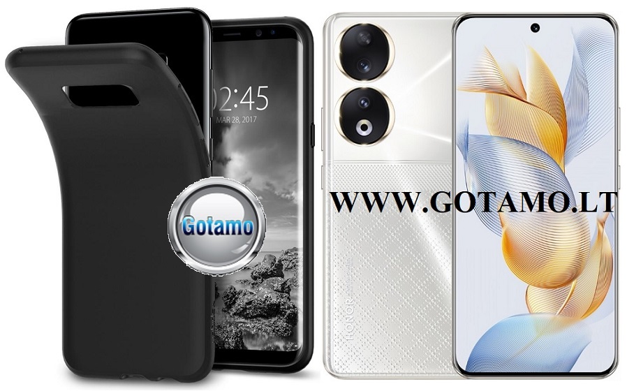 B-matte dėklas nugarėlė Honor 90 mobiliajam telefonui juodos spalvos