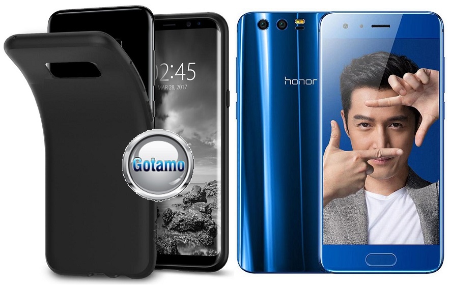 B-matte dėklas nugarėlė Huawei Honor 9 mobiliesiems telefonams juodos spalvos