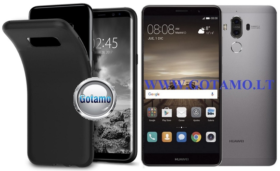 B-matte dėklas nugarėlė Huawei Mate 9 mobiliesiems telefonams juodos spalvos