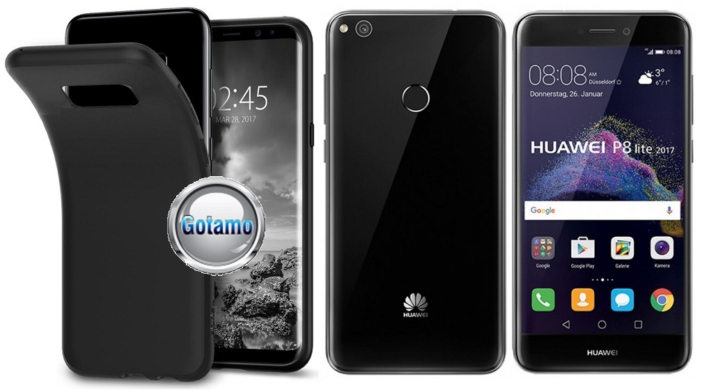 B-matte dėklas nugarėlė Huawei P9 Lite (2017) mobiliesiems telefonams juodos spalvos