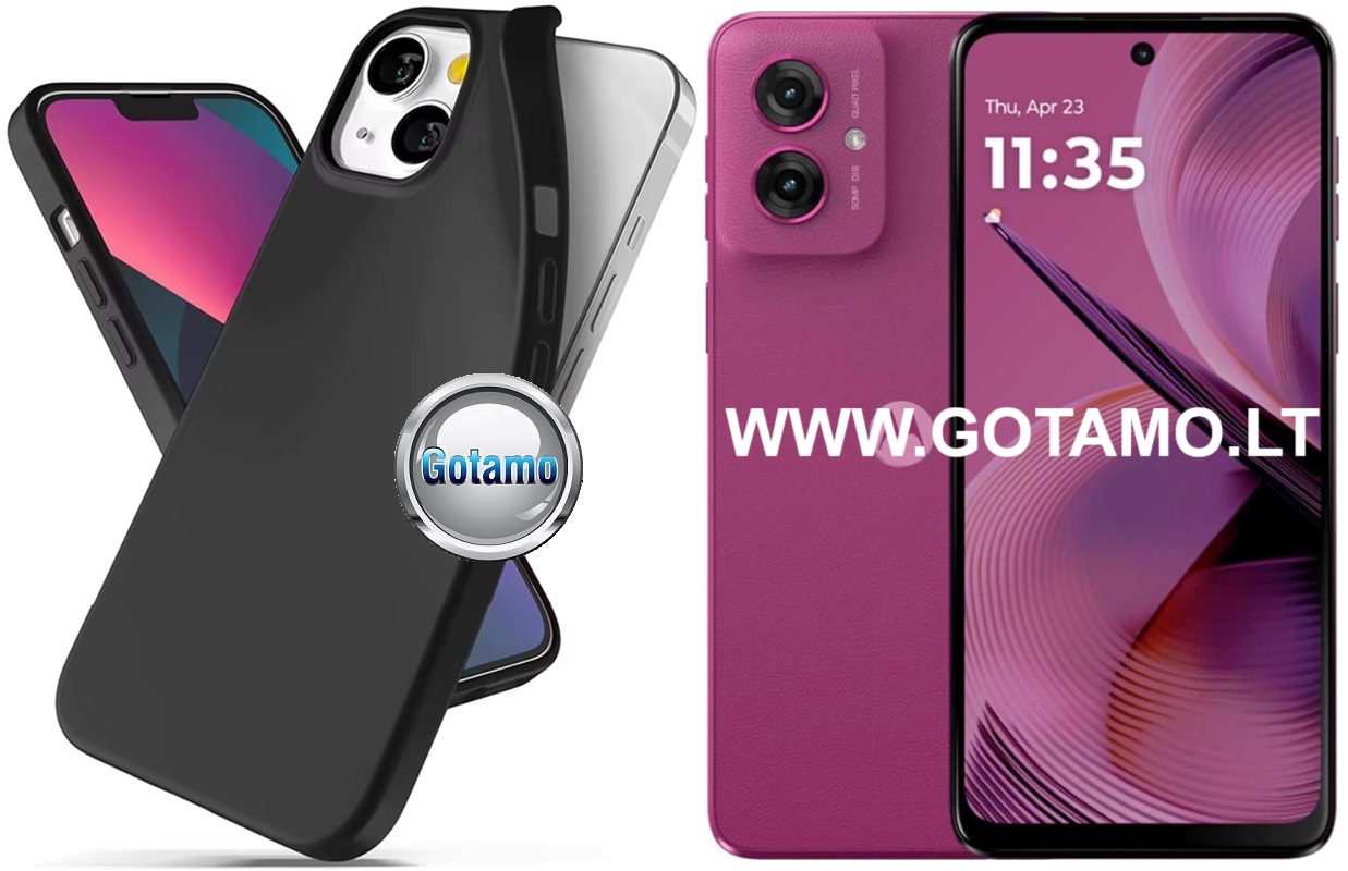 B-matte dėklas nugarėlė Motorola Moto G54, Motorola Moto G55, Motorola Moto G64 telefonams juodos spalvos 1 B-matte dėklas nugarėlė Motorola Moto G54