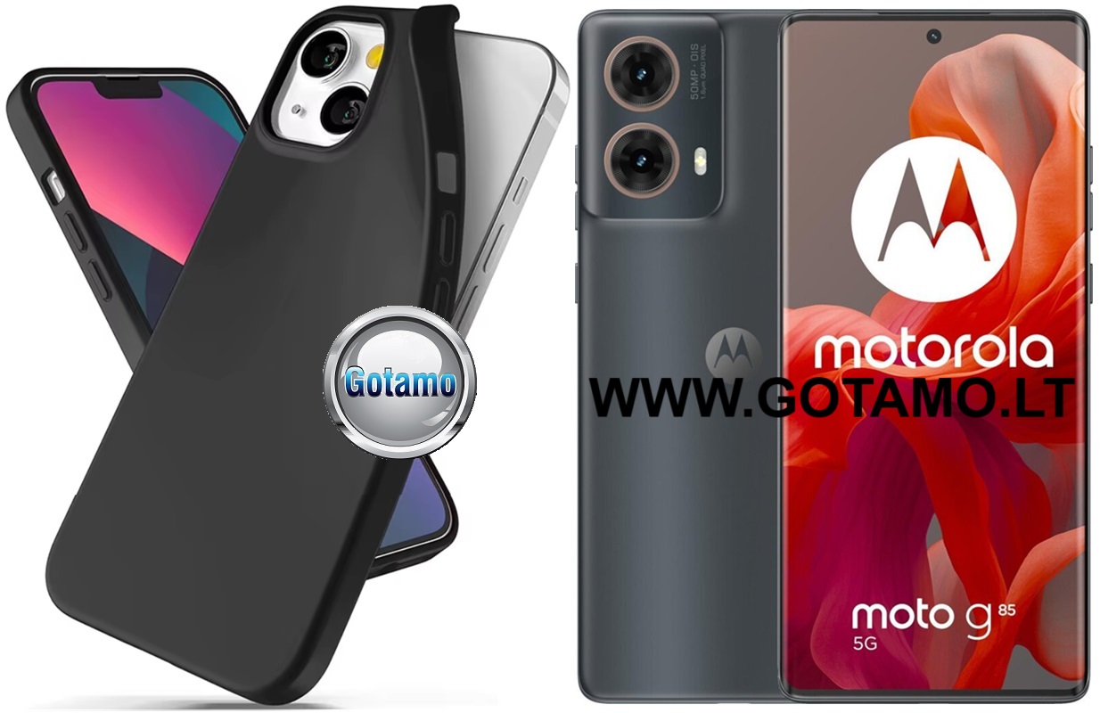 B-matte dėklas nugarėlė Motorola Moto G85 mobiliajam telefonui juodos spalvos 1 B-matte dėklas nugarėlė Motorola Moto G85