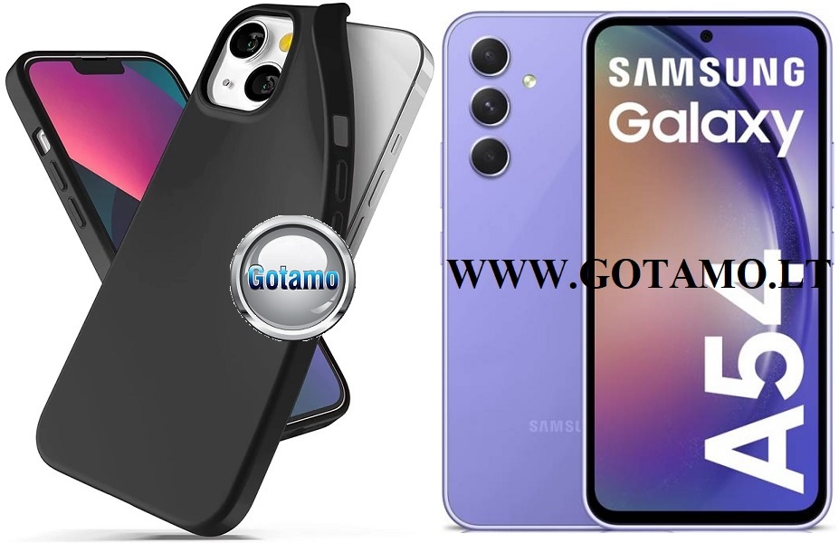 B-matte dėklas Samsung Galaxy A54 mobiliajam juodos spalvos