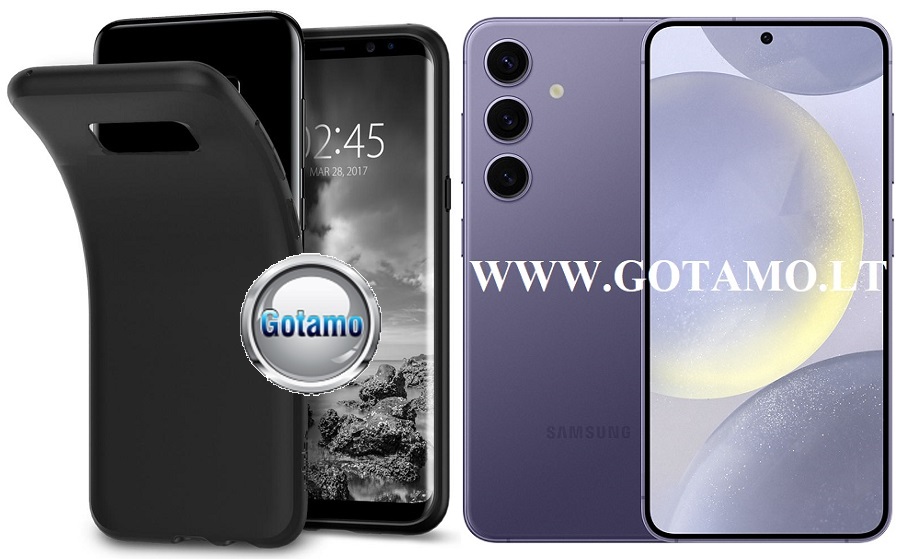 B-matte dėklas Samsung Galaxy S24 mobiliajam juodos spalvos