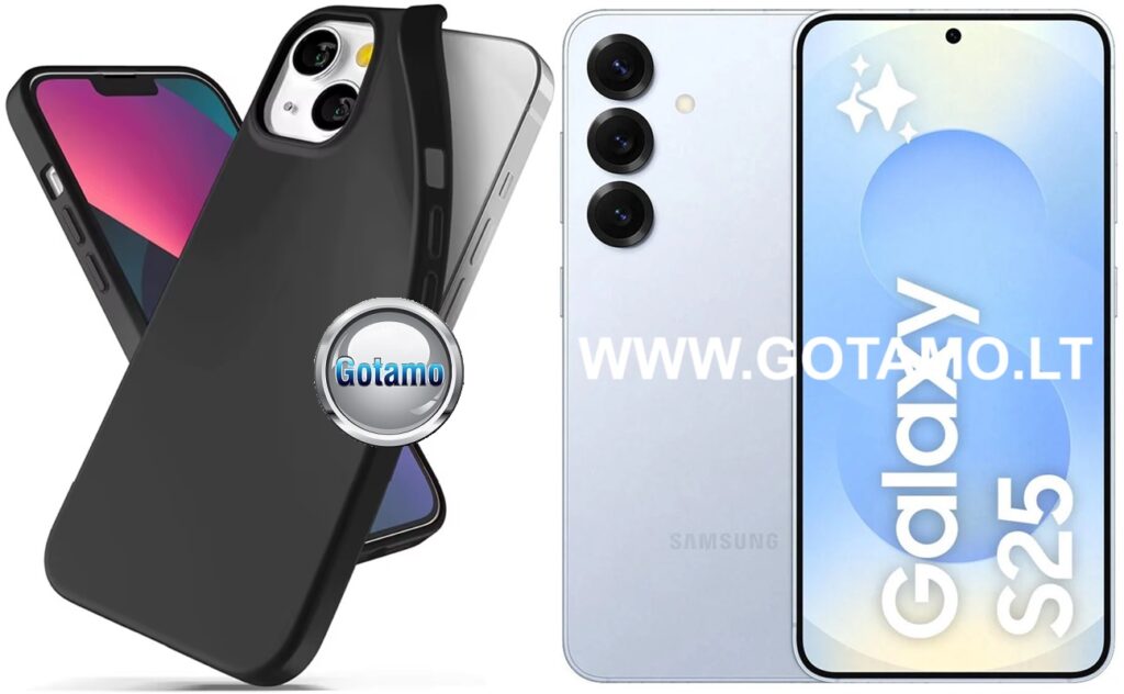 B-matte dėklas Samsung Galaxy S25 juodos spalvos