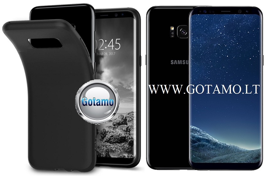 B-matte dėklas Samsung Galaxy S8+ juodos spalvos
