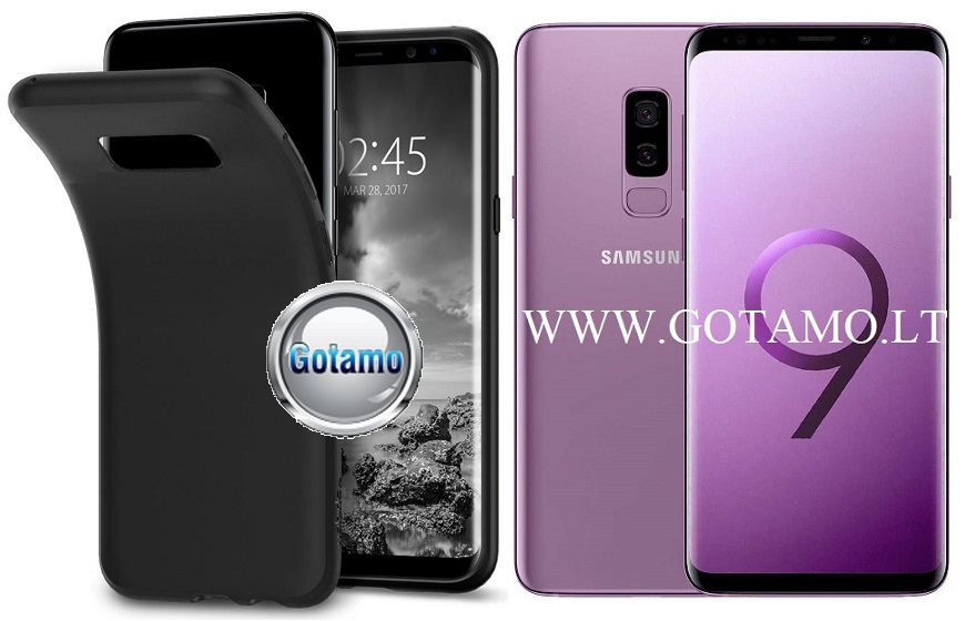 B-matte dėklas Samsung Galaxy S9+ juodos spalvos