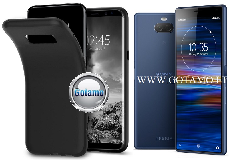 B-matte dėklas Sony Xperia 10, Sony Xperia XA3 juodos spalvos