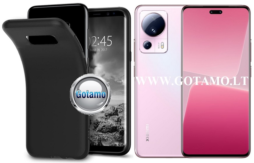 B-matte dėklas nugarėlė Xiaomi 13 Lite mobiliajam telefonui juodos spalvos