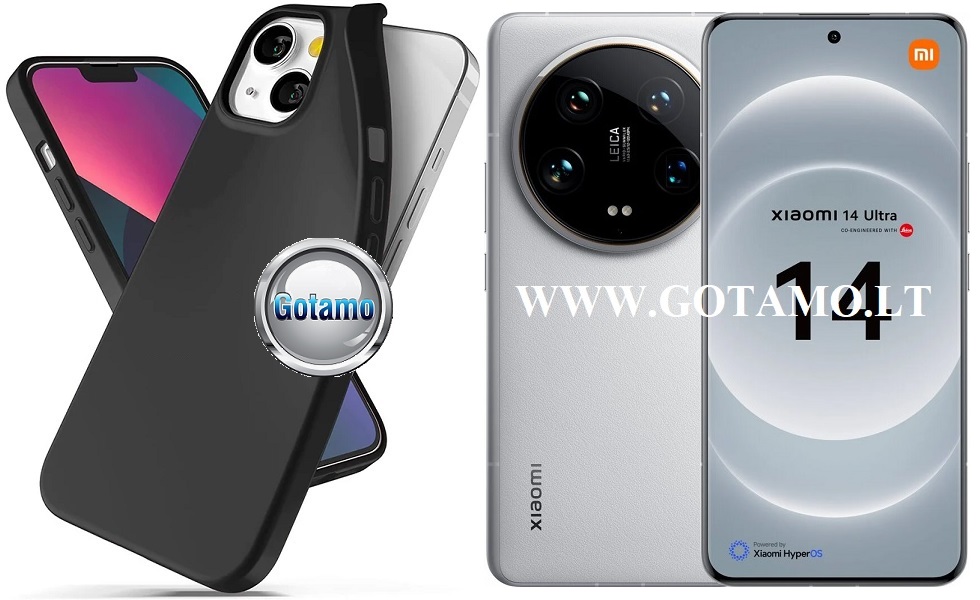 B-matte dėklas nugarėlė Xiaomi 14 Ultra mobiliajam telefonui juodos spalvos