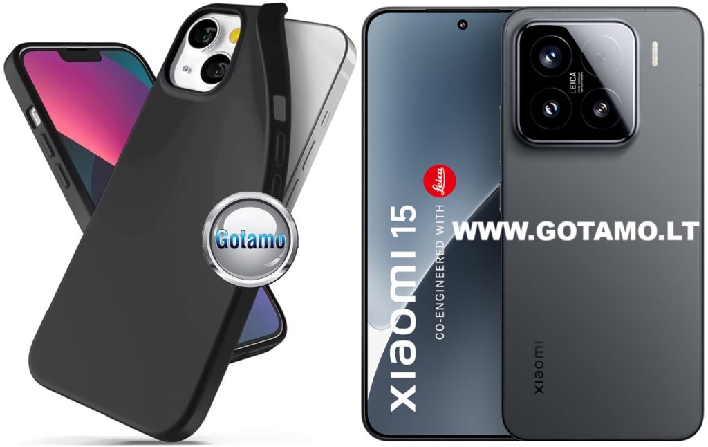 B-matte dėklas nugarėlė Xiaomi 15 telefonui juodos spalvos