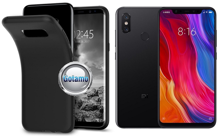 B-matte dėklas nugarėlė Xiaomi Mi Mix 2S mobiliesiems telefonams juodos spalvos