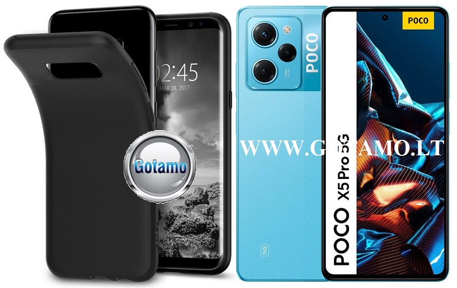 B-matte dėklas nugarėlė Xiaomi Poco X5 Pro mobiliajam telefonui juodos spalvos