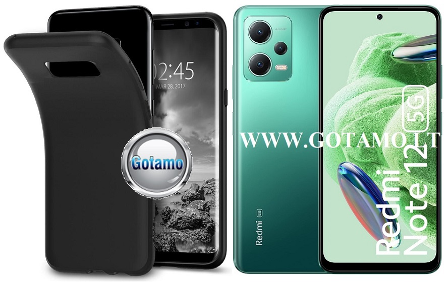 B-matte dėklas nugarėlė Xiaomi Redmi Note 12, Xiaomi Poco X5 mobiliesiems telefonams juodos spalvos
