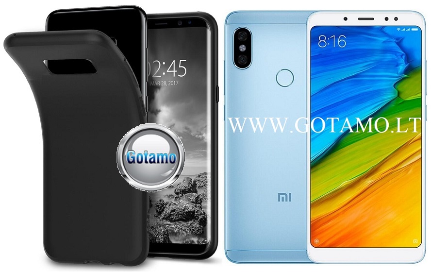 B-matte dėklas nugarėlė Xiaomi Redmi Note 5, Xiaomi Redmi Note 5 Pro mobiliesiems telefonams juodos spalvos