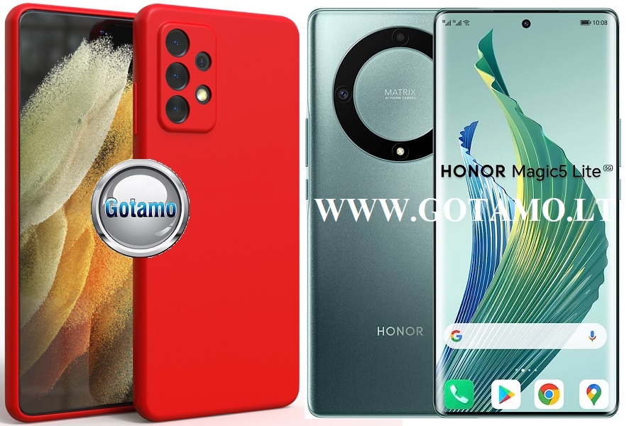 B-matte Pro dėklas nugarėlė Honor Magic 5 Lite, Honor X9a mobiliesiems telefonams raudonos spalvos
