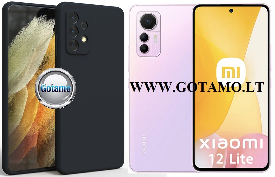 B-matte Pro dėklas nugarėlė Xiaomi 12 Lite mobiliajam telefonui juodos spalvos