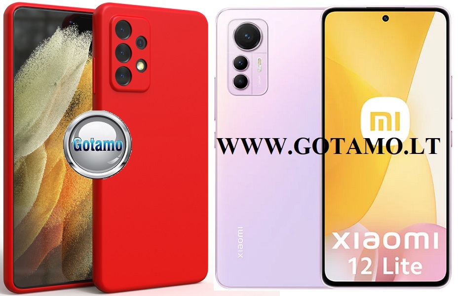 B-matte Pro dėklas nugarėlė Xiaomi 12 Lite mobiliajam telefonui raudonos spalvos