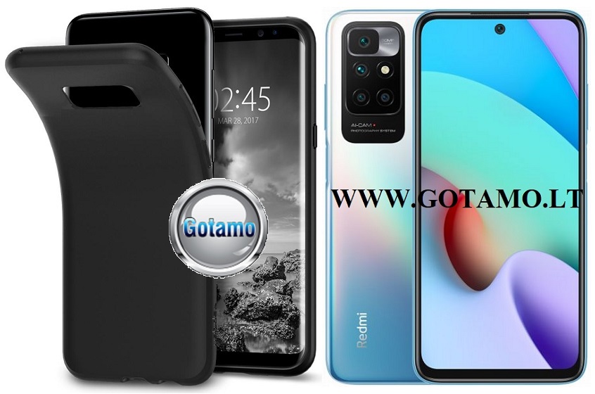 B-matte Pro dėklas nugarėlė Xiaomi Redmi 10, Xiaomi Redmi Note 11 4G mobiliesiems telefonams juodos spalvos