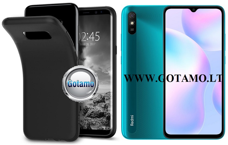 B-matte Pro dėklas nugarėlė Xiaomi Redmi 9A mobiliesiems telefonams juodos spalvos