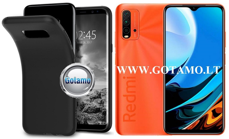 B-matte Pro dėklas nugarėlė Xiaomi Redmi 9T, Xiaomi Poco M3 mobiliesiems telefonams juodos spalvos