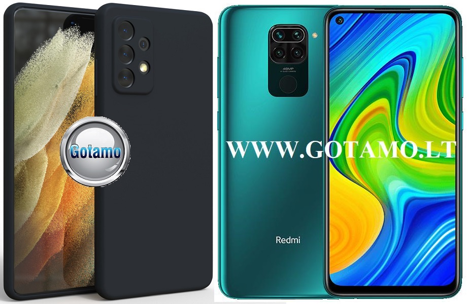 B-matte Pro dėklas nugarėlė Xiaomi Redmi Note 9 mobiliajam telefonui juodos spalvos