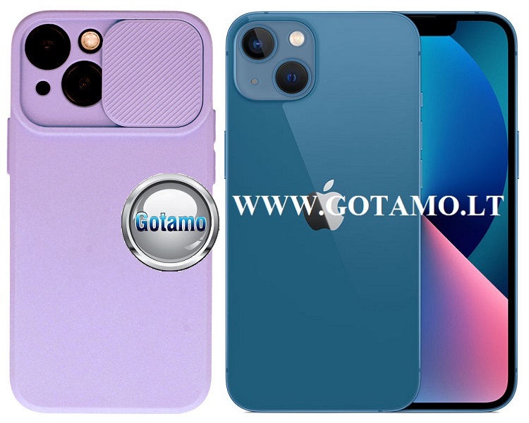 Private deklas Apple iPhone 13 sviesiai violetines levandu