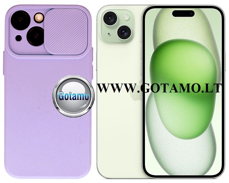 Deklas Apple iPhone 15 plus sviesiai violetines levandu