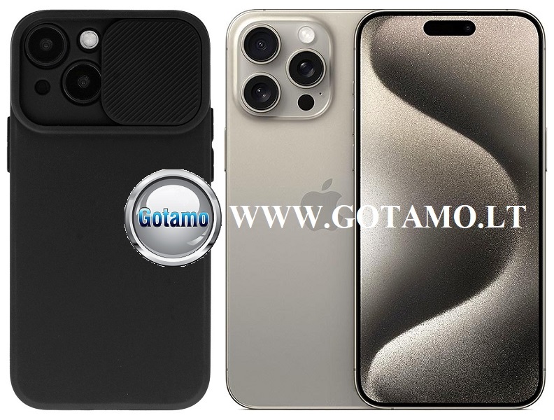 B private deklas Apple iPhone 15 pro max juodos