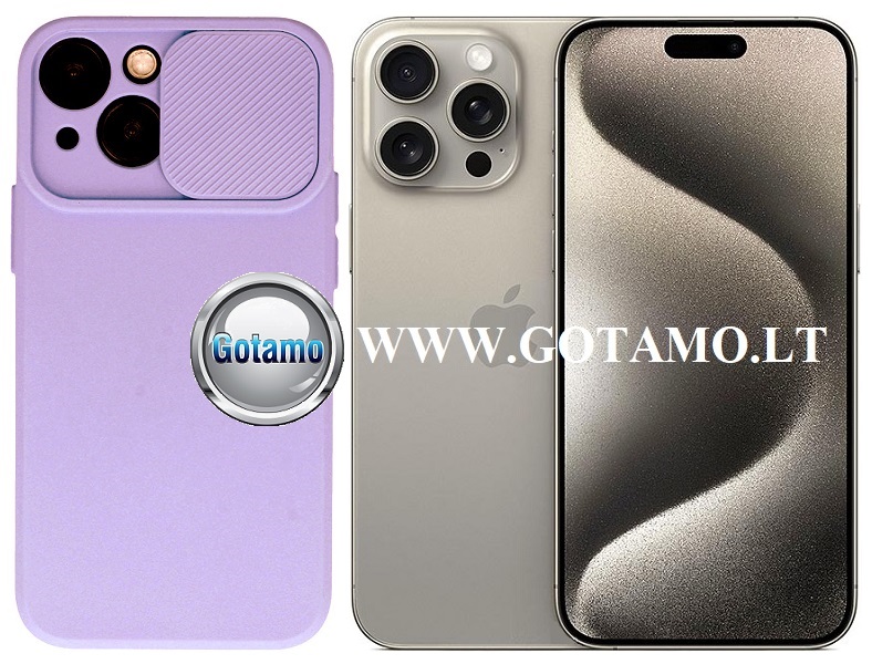 Deklas Apple iPhone 15 pro max sviesiai violetines levandu
