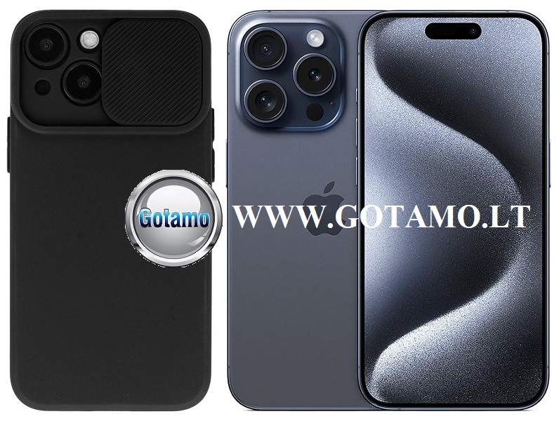 B private deklas Apple iPhone 15 pro juodos