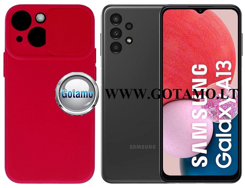 B-Private dėklas Samsung Galaxy A13 mobiliajam bordo spalvos