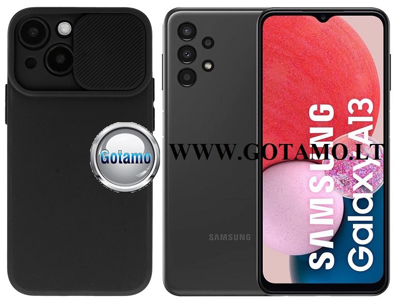 B-Private dėklas Samsung Galaxy A13 mobiliajam juodos spalvos